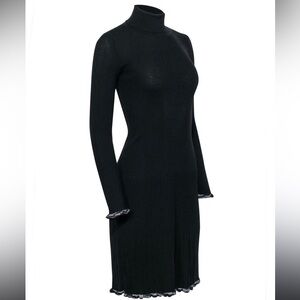 Missoni Made in Italy Ribbed Knit Black Long Sleeve Dress